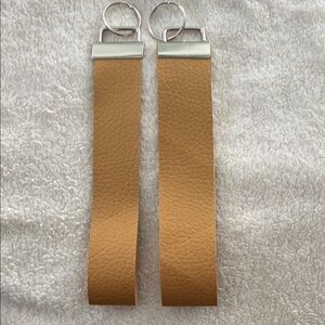 Hand crafted Elegant Gold vinyl Wristlet/  Keyfob  Pair